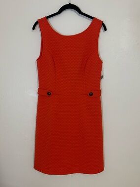 ModCloth Textured Orange Sleeveless Dress